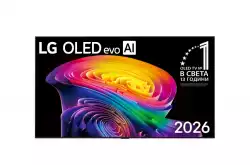 Телевизор LG OLED77C61LA, 77" OLED evo, 4K (3840 x 2160), DVB-C/T2/S2, Alpha 11 AI 4K Gen3, 120Hz Native (VRR 165Hz), ThinQ AI, HDR10, NVIDIA G-SYNC, AMD FreeSync, Dolby Vision, Dolby Atmos, AI Agent, Wi-Fi 6E, Bluetooth, eARC (HDMI 2), USB, Airplay 2, CI slot, Mu