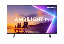 Телевизор Philips 65PUS8510/12, 65" 4K Ultra HD QLED, 3840x2160p, DVB-T/T2/T2-HD/C/S/S2, 60Hz, Ambilight 3, Pixel Precise UHD, 90% DCI, HDR+, Titan OS, Dolby Atmos, Dolby Digital, VRR, 3*HDMI, 2*USB, 802.11ac, 20W RMS, Black                          