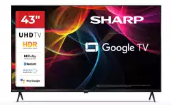 Телевизор Sharp 43HL4265E, 43" Google TV, 4K Ultra HD  3840x2160 Frameless, 1 000 000:1, AQUOS, DVB-T/T2/C/S/S2, Active Motion 1000, HDR10, Dolby Atmos, Dolby Vision, Google Assistant, Google Cast, HDMI 2.1 with eARC, 3.5mm Headphone jack / line-out, USB, Wi-Fi