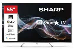Телевизор Sharp 55JP7265E, 55" QLED Mini led Google TV, 4K Ultra HD 3840x2160 Frameless, AQUOS, DVB-T/T2/C/S/S2, Active Motion 1000, HDR10, Dolby Atmos, Dolby Vision, Google Assistant, HARMAN/KARDON, HDMI 2.1 with eARC, 3.5mm Headphone jack / line-out, USB, Wi-Fi Телевизор Sharp 55JP7265E, 55" QLED Mini led Google TV, 4K Ultra HD 3840x2160 Frameless, AQUOS, DVB-T/T2/C/S/S2, Active Motion 1000, HDR10, Dolby Atmos, Dolby Vision, Google Assistant, HARMAN/KARDON, HDMI 2.1 with eARC, 3.5mm Headphone jack / line-out, USB, Wi-Fi