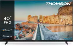 Телевизор Thomson 40" FHD Google TV; 1920 x 1080 (FHD), DLED, 60 Hz, HDR10, Dolby Audio, Google Cast, DVB-T/T2/C/S/S2, Wi-Fi, Bluetooth, LAN, HDMI 3 (1.4), USB 2 (2.0), Hotel mode, Side Feet, Black Телевизор Thomson 40" FHD Google TV; 1920 x 1080 (FHD), DLED, 60 Hz, HDR10, Dolby Audio, Google Cast, DVB-T/T2/C/S/S2, Wi-Fi, Bluetooth, LAN, HDMI 3 (1.4), USB 2 (2.0), Hotel mode, Side Feet, Black
