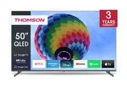 Телевизор Thomson 50" QLED Google TV; 3840 x 2160 (4K UHD), QLED, 60 Hz, DVB-T/T2/C/S/S2, HDR10, Wi-Fi, Bluetooth, LAN, HDMI 2 (2.0) + 2 (2.1), USB 2 (2.0) + 1 (3.0), Side Feet, Dark gray Телевизор Thomson 50" QLED Google TV; 3840 x 2160 (4K UHD), QLED, 60 Hz, DVB-T/T2/C/S/S2, HDR10, Wi-Fi, Bluetooth, LAN, HDMI 2 (2.0) + 2 (2.1), USB 2 (2.0) + 1 (3.0), Side Feet, Dark gray