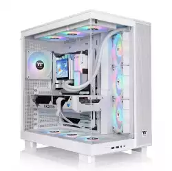 Thermaltake View 380 XL TG ARGB Snow + Thermaltake CT120 EX Reverse ARGB Sync PC Cooling Fan 3 Pack Magnetic Connect White                          