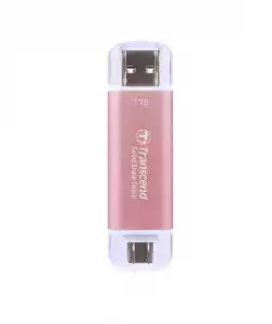 Transcend 1TB, USB External SSD, ESD310P, USB 10Gbps, Type C/A, Pink