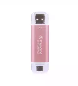 Transcend 2TB, USB External SSD, ESD310P, USB 10Gbps, Type C/ A, Pink                          