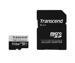 Transcend 512GB micro SD w/ adapter UHS-I U3, High Endurance