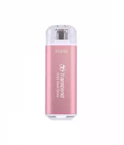 Transcend 512GB, USB External SSD, ESD300P, USB 10Gbps, Type C, Pink