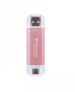 Transcend 512GB, USB External SSD, ESD310P, USB 10Gbps, Type C/ A, Pink                          
