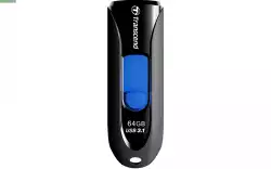 Transcend 64GB, USB3.1, Pen Drive, Capless, Black
