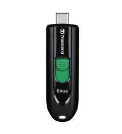Transcend 64GB, USB3.2, Pen Drive, Type-C, Capless, Black