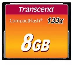 Transcend 8GB, CF Card, MLC, 133X Transcend 8GB, CF Card, MLC, 133X