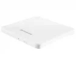 Transcend 8X DVD±RW, Slim Type, USB 2.0 (White), 13.9mm Thickness