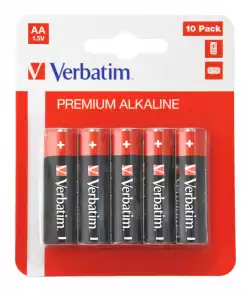 Verbatim ALKALINE BATTERY AA 10 PACK (HANGCARD)                          