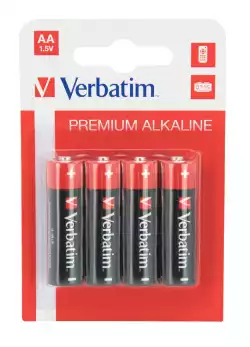 Verbatim ALKALINE BATTERY AA 4 PACK (HANGCARD)                          