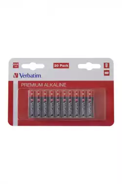 Verbatim ALKALINE BATTERY AAA 20 PACK (HANGCARD) Verbatim ALKALINE BATTERY AAA 20 PACK (HANGCARD)