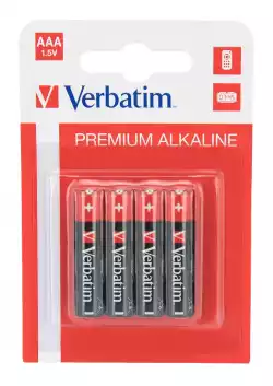 Verbatim ALKALINE BATTERY AAA 4 PACK (HANGCARD)                          