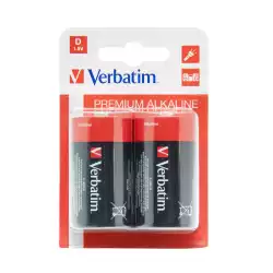 Verbatim ALKALINE BATTERY D 2 PACK (HANGCARD) Verbatim ALKALINE BATTERY D 2 PACK (HANGCARD)