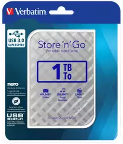 Verbatim STORE "N" GO 2.5" (6.35CM) Gen 2 1TB USB 3.0 Silver