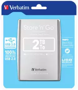 Verbatim STORE "N" GO 2.5" (6.35CM) 2TB USB 3.0 Silver