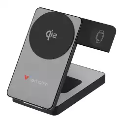 Verbatim Foldable 3-in-1 Qi2 Magnetic Wireless Power Bank 10000 mAh Grey