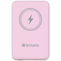 Verbatim MCP-10PK Power Pack 10000 mAh with UBS-C PD 20W / Magnetic Wireless Charging 15W Pink