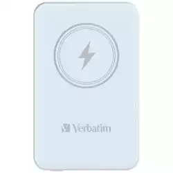 Verbatim MCP-5BE Power Pack 5000 mAh with UBS-C PD 20W / Magnetic Wireless Charging 15W Blue