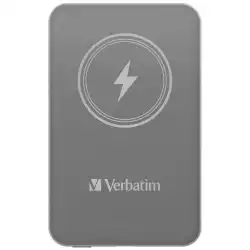 Verbatim MCP-5GY Power Pack 5000 mAh with UBS-C PD 20W / Magnetic Wireless Charging 15W Grey
