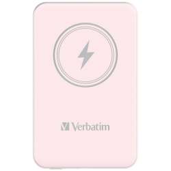 Verbatim MCP-5PK Power Pack 5000 mAh with UBS-C PD 20W / Magnetic Wireless Charging 15W Pink