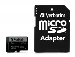Verbatim PRO micro SDHC 32GB Class 10 UH (Incl. Adaptor)