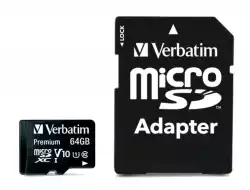 Verbatim Premium micro SDXC 64GB Class 10 (Incl. Adaptor)
