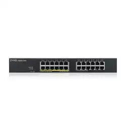 ZyXEL GS1915-24EP, 24-port GbE, 12 port PoE, 130 Watt 802.3at, rackmount, fanless, Smart hybrid mode Switch, standalone or NebulaFlex Cloud                          