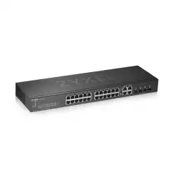 ZyXEL GS1920-24v2, 28 Port Smart Managed Switch 24x Gigabit Copper and 4x Gigabit dual pers., hybird mode, standalone or NebulaFlex Cloud                          