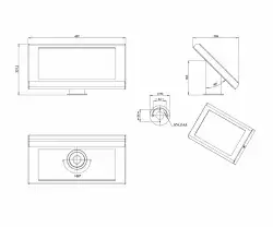Универсална защитна кутия за тъч екран OMB TABLEX HOUSING 13-15 inch, Max 10kg, 360 degree rotation, Anti-Theft Key locking system, Hidden Cables, White, product code: 04507
