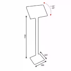 Стойка за кутия за таблет OMB TABLEX STAND, Max 5kg, For Tablex, Tablex Tilt, Height: 98.5 cm, Hidden Cables, White, product code: 04502