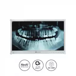 Дентален монитор AG Neovo DR-24G 23.8" VA Panel, Full HD 1920 x 1080, 250 cd/m2, 20000000 DCR, 5ms, 9H NeoV Optical Hard Glass, Shortcut to Switch to X-Ray mode, Optional Handle for Dental Chair Setup, PiP, PbP, VGA, DVI, HDMI, DP, 2x BNC, S-Video, USB, RS232, Tilt, Speakers, White