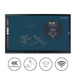 Дисплей AG Neovo IFP-6503 64.5" LED, IPS Panel, AntiGlare, 3840x2160 UHD, 20- points Infrared Touch Frame, 400cd/m2, 5ms, VGA, 3x HDMI, HDMI Out, RS232, 2x RJ45, 5x USB, USB-C, OPS Slot, SPDIF, Android 9.0, Dual core A73, 4GB, 32GB, Speakers, VESA, Black