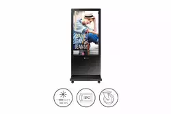 Дисплей AG Neovo PF-55H 54.6" LED, VA Panel, Singel Side Signage KIOSK/TOTEM, 1920x1080, 700 cd/m2, 4000:1, 5ms, HDMI, DVI-D, VGA, Speakers, Metal Housing, USB- Player, incl. kiosk stand with wheels