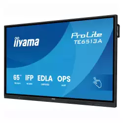 Дисплей IIYAMA TE6513A-B2AG, 64.5 inch IPS panel, Google EDLA, AG, 3840x2160, 500cd/m2, 1200:1, 8ms, PureTouch-IR, Android 14, iiWare 21E, Quick Radial Menu, 2x HDMI, DP, 2x USB-C, LAN, 4x USB, RS232C, HDMI out, Speakers, WiFi, BT, Octa Core, 24/7, Black