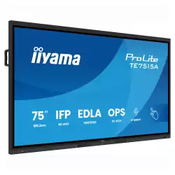 Дисплей IIYAMA TE7515A-B2AG, 75 inch VA panel, Google EDLA, AG, 3840x2160, 550cd/m2, 5000:1, 6.5ms, DeepContrast-IR++, 2x HDMI, DP, USB-C, RS232c, LAN, 4x USB, USB-C out, HDMI out, Mic, Speakers, OPS slot, Android 14, WiFi, BT, Octa Core, Black