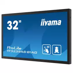 Дисплей IIYAMA TF3239AS-B1AG, 31.5" Open-Frame, IPS panel, AG, FHD 1920x1080, 500cd/m2, 1200:1, 8ms, bonded PCAP, Android 11 OS, A73*4+A53*4, 4GB, 32GB, 24/7, 2x HDMI, DP, RS232, LAN, 2x USB, Speakers, IP65 front, Portrait, Face Up, VESA 200, Black