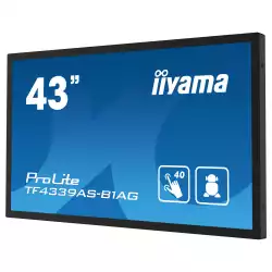 Дисплей IIYAMA TF4339AS-B1AG 42.5" Open-Frame, IPS, Anti-Glare, 3840x2160, Bonded PCAP, 500 cd/m2, 1200:1, 8ms, 2xHDMI, DisplayPort, RS232C, RJ45 (LAN), Speakers, 3x USB 2.0, Android 11 OS, Octa Core CPU, 4GB RAM, 32 GB Storage, 24/7, iiSignage2