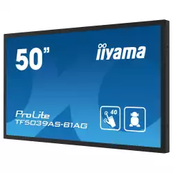 Дисплей IIYAMA TF5039AS-B1AG, 49.5" Open-Frame, VA panel, AG, UHD 3840x2160, 500cd/m2, 5000:1, 9.5ms, bonded PCAP, Android 11 OS, A73*4+A53*4, 4GB, 32GB, 24/7, 2x HDMI, DP, RS232, LAN, 2x USB, Speakers, IP65 front, Portrait, Face Up, VESA 400, Black