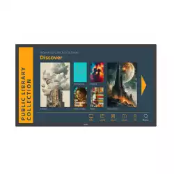 Дисплей Philips 43BDL3751T/00, 42.5" ADS LED panel, 16:9, AG, AF, UHD 3840x2160, 450cd/m2, 1200:1, 8ms, PCAP technology, Android 13, QC Cortex A55, 4GB, 32GB, 2x HDMI, DP, USB-C, 2x USB, LAN, RS232, WiFi, BT, OPS slot, Speakers, 24/7, Portrait, Tilt, Wave ready, VESA, Black