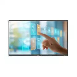 Дисплей Philips 75BDL4252E/00, 75 inch, IPS panel, AG, 0-gap Infrared touch, UHD 3840x2160, 400cd/m2, 1200:1, 8ms, Octa Core 4x A73 + 4x A53, 8GB, 128GB, Android 14, VGA, 3x HDMI, DP, USB-C, 4x USB, LAN, RS232C, HDMI out, OPS, Speakers, 18/7, VESA, Black                          