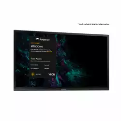 Дисплей SHARP 60005933 PN-LA752, 75", IPS Panel, AG, InGlass M5 touch technology, 4K UHD 3840x2160, 500cd/m2, 1200:1,8ms, 24/7, Face Up, Portrait, 2x HDMI. DP, USB-C, LAN, 2x USB, HDMI Out, DP Out, PiP/PbP, SDM Slot, CM Slot, VESA, Black