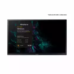 Дисплей SHARP 60005933 PN-LA752, 75", IPS Panel, AG, InGlass M5 touch technology, 4K UHD 3840x2160, 500cd/m2, 1200:1,8ms, 24/7, Face Up, Portrait, 2x HDMI. DP, USB-C, LAN, 2x USB, HDMI Out, DP Out, PiP/PbP, SDM Slot, CM Slot, VESA, Black