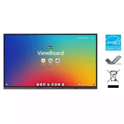 Дисплей ViewSonic IFP110, 110" TFT DLED panel, AG, 16:9, UHD 3840x2160, 400cd/m2, 1200:1, 8ms, Ultra Fine Touch, Android 13, Octa-Core CPU, 8GB, 128GB, VGA, 3x HDMI, DP, RS232, LAN, 3x USB-C, 5x USB, HDMI Out, SPDIF, Speakers, OPS and WiFi slots, 8 -array Microphone, VESA 1000x800, Black