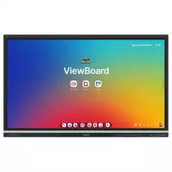 Дисплей ViewSonic IFP5551, 55", TFT LCD panel, EDLA-Certified, 50-pts Infrared touch, UHD 3840x2160, AG+AF, 500cd/m2, 1200:1, 6.5ms, Octa-Core CPU, 16GB, 128GB storage, VGA, 4x HDMI, DP, 2x LAN, RS232, HDMI out, 3x USB-C, 5x USB, SPDIF, OPS slot, Mic, NFC, Android 14, Speakers, VESA, Black