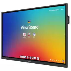 Дисплей ViewSonic IFP6534, 65" TFT DLED panel, AG, Ultra Fine Touch, 16:9, 4K UHD 3840x2160, 8ms, 450cd/m2, 5000:1, Quad- core, 8GB, 128GB storage, VGA, 3x HDMI, DP, RS232, 2x LAN, 2x USB-C, 5x USB-A, HDMI Out, SPDIF, micro SD, Speakers, Android 14 EDLA, OPS slot, VESA, Black