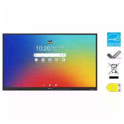Дисплей ViewSonic IFP6535-1-1C, 65 inch, TFT panel, Google EDLA, Ultra Fine touch, 9H, AG, UHD 3840x2160, 450cd/m2, 5000:1, 6.5ms, Octa-Core, 8GB, 128GB, Android 16, VGA, 3x HDMI, DP, RS232, LAN, USB-C, USB, HDMI out, Speakers, OPS slot, VESA, Black                          